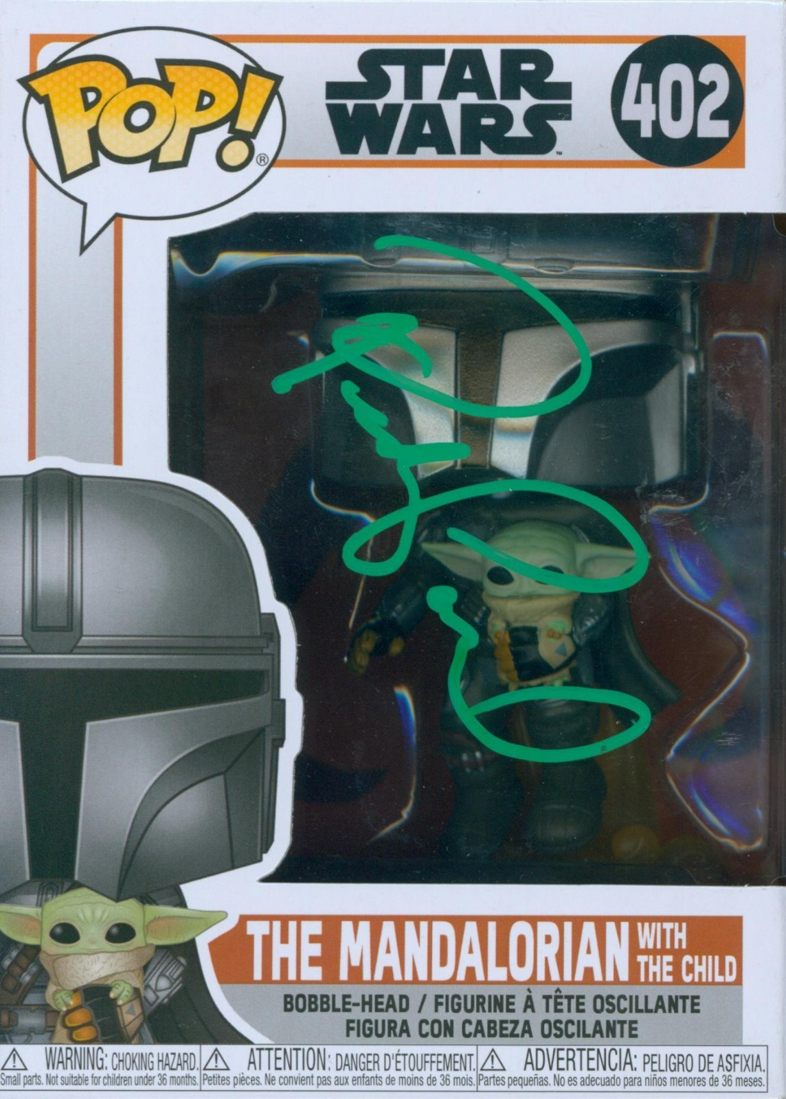 Pedro Pascal Signed Mandalorian Funko 402 SWAU WITNESS