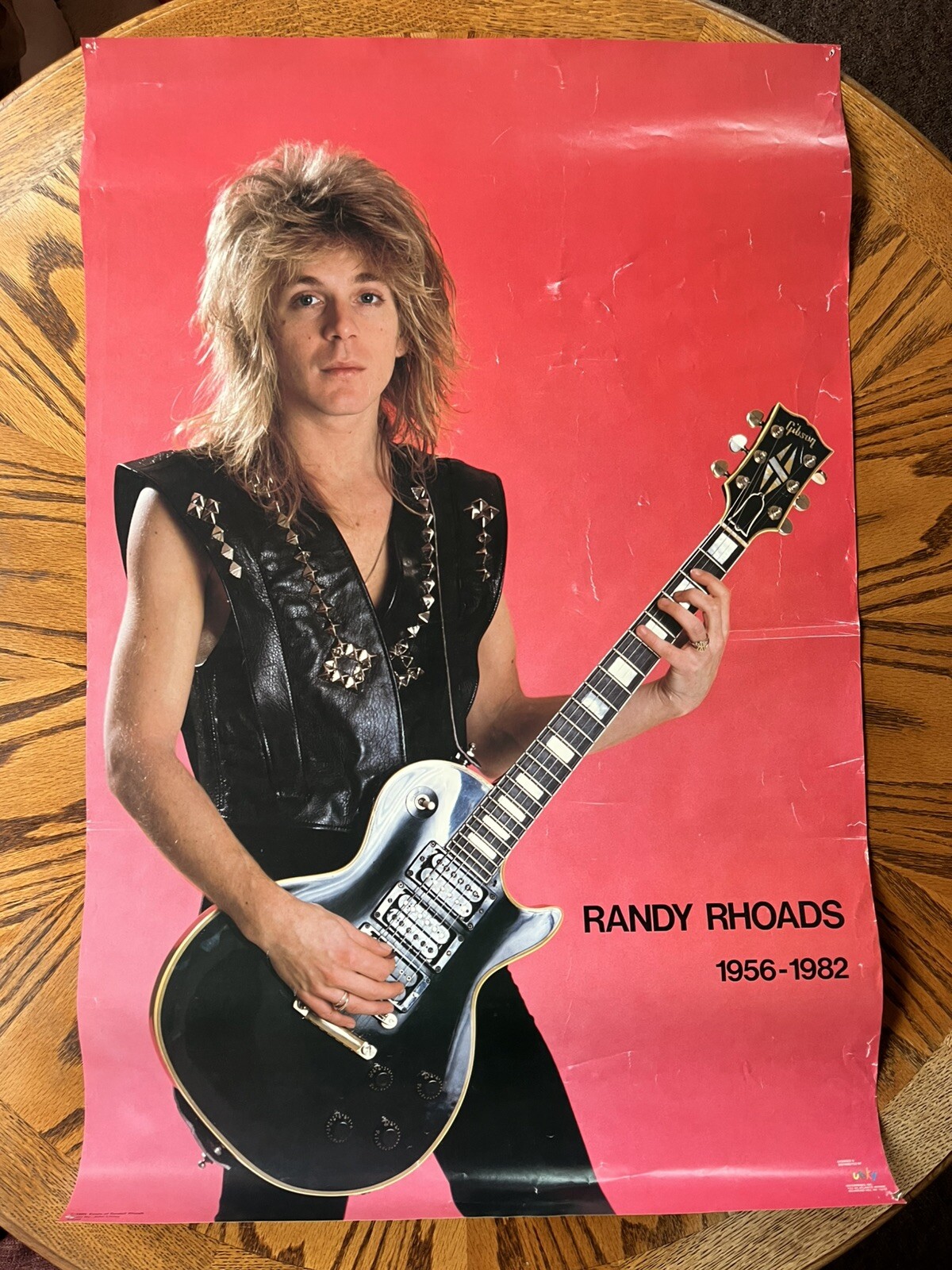 Vintage 1985 Randy Rhoads Memorial “Funky” Poster 22 1/2 X 34in