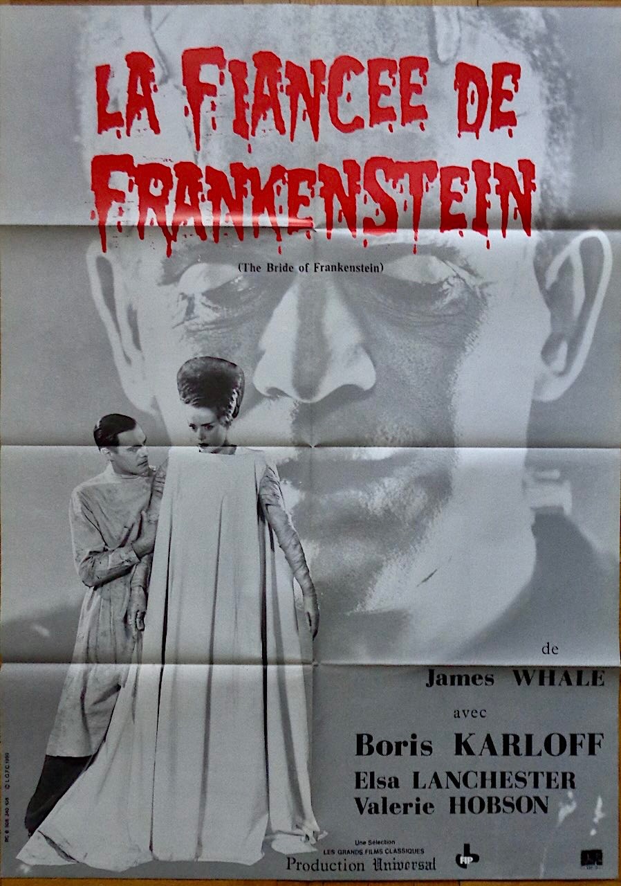 BRIDE OF FRANKENSTEIN French Demi Grande movie poster 31.5×47 BORIS KARLOFF R90