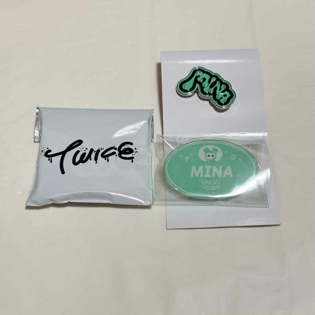 TWICE Mina Pin Badge Name Badge Collectible Authentic Official Merchandise