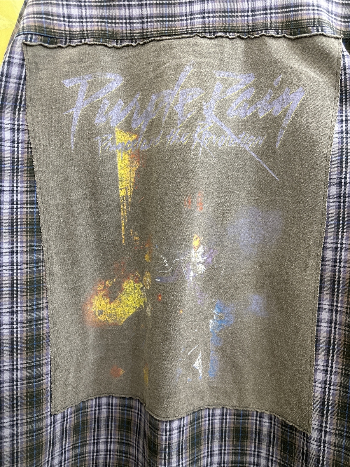 2XL Vintage PRINCE Revolution PURPLE RAIN T-Shirt X CARHARTT Plaid Flannel Twill