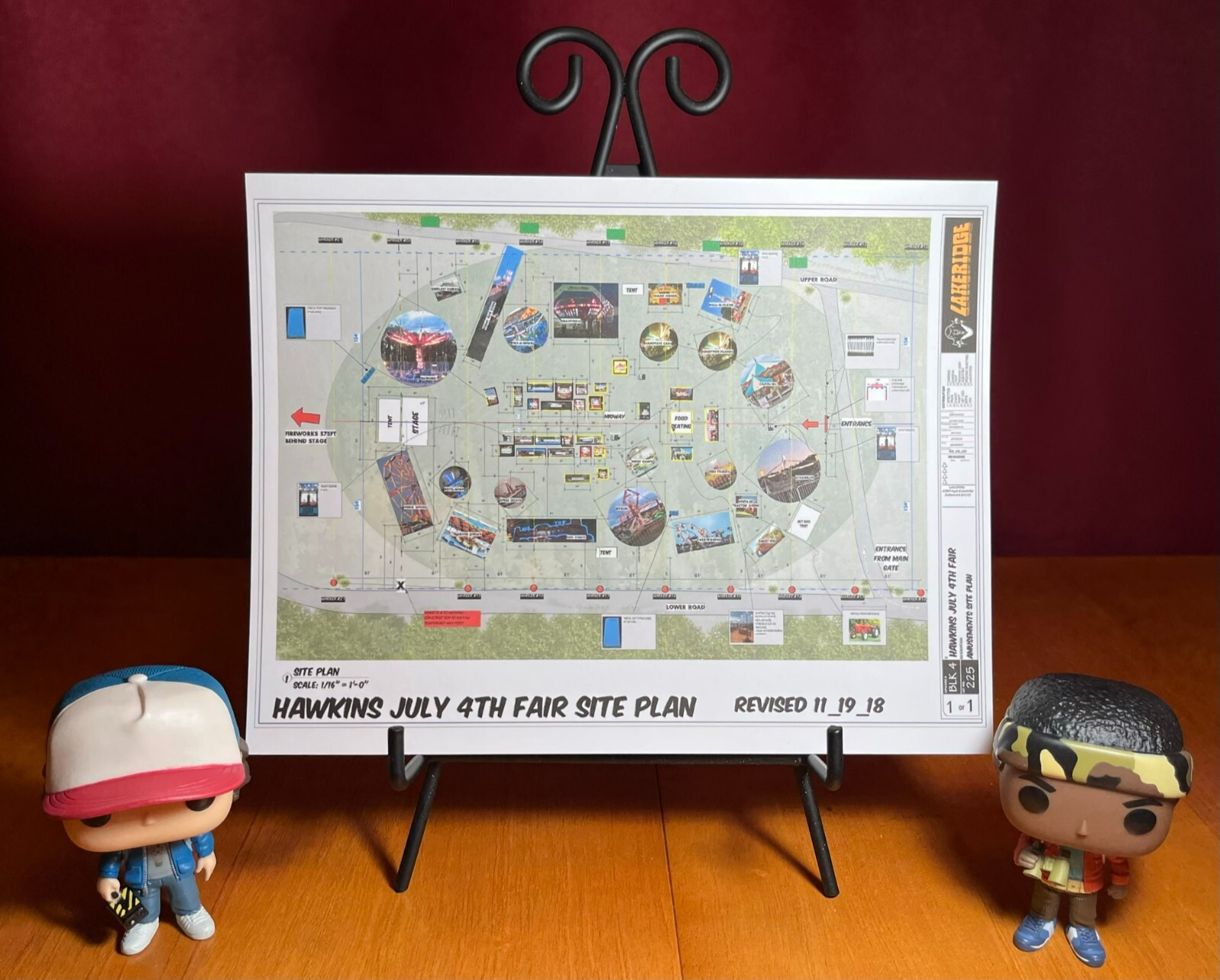 Stranger Things Hawkins July 4th Fair Site Plan – 8.5 x 11