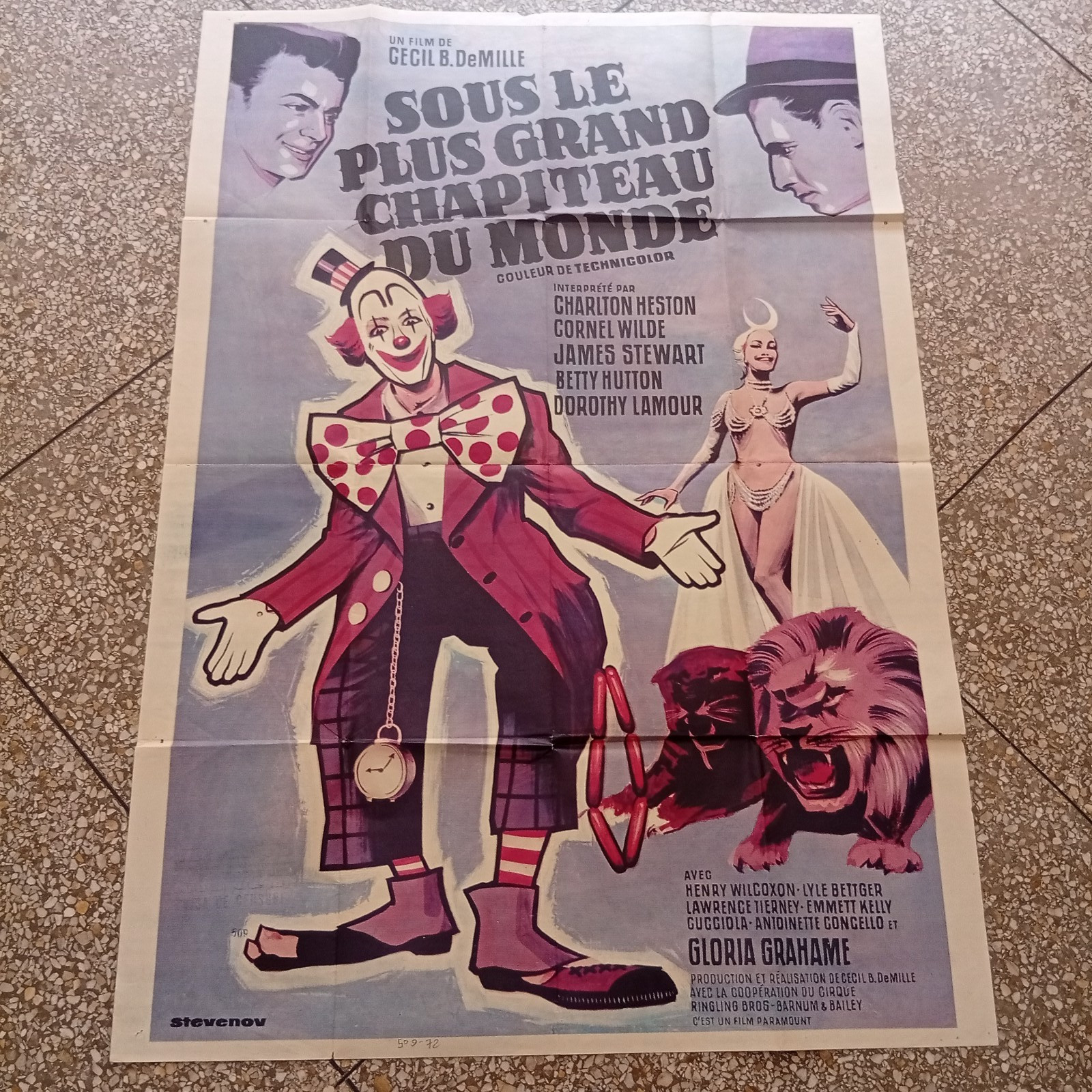Original Movie Poster The Greatest Show on Earth 1952 Betty Hutton James Stewart