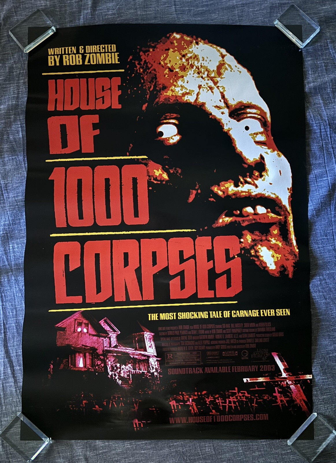 House Of 1000 Corpses – Original Promo Video Store Movie poster 27×40 Rob Zombie