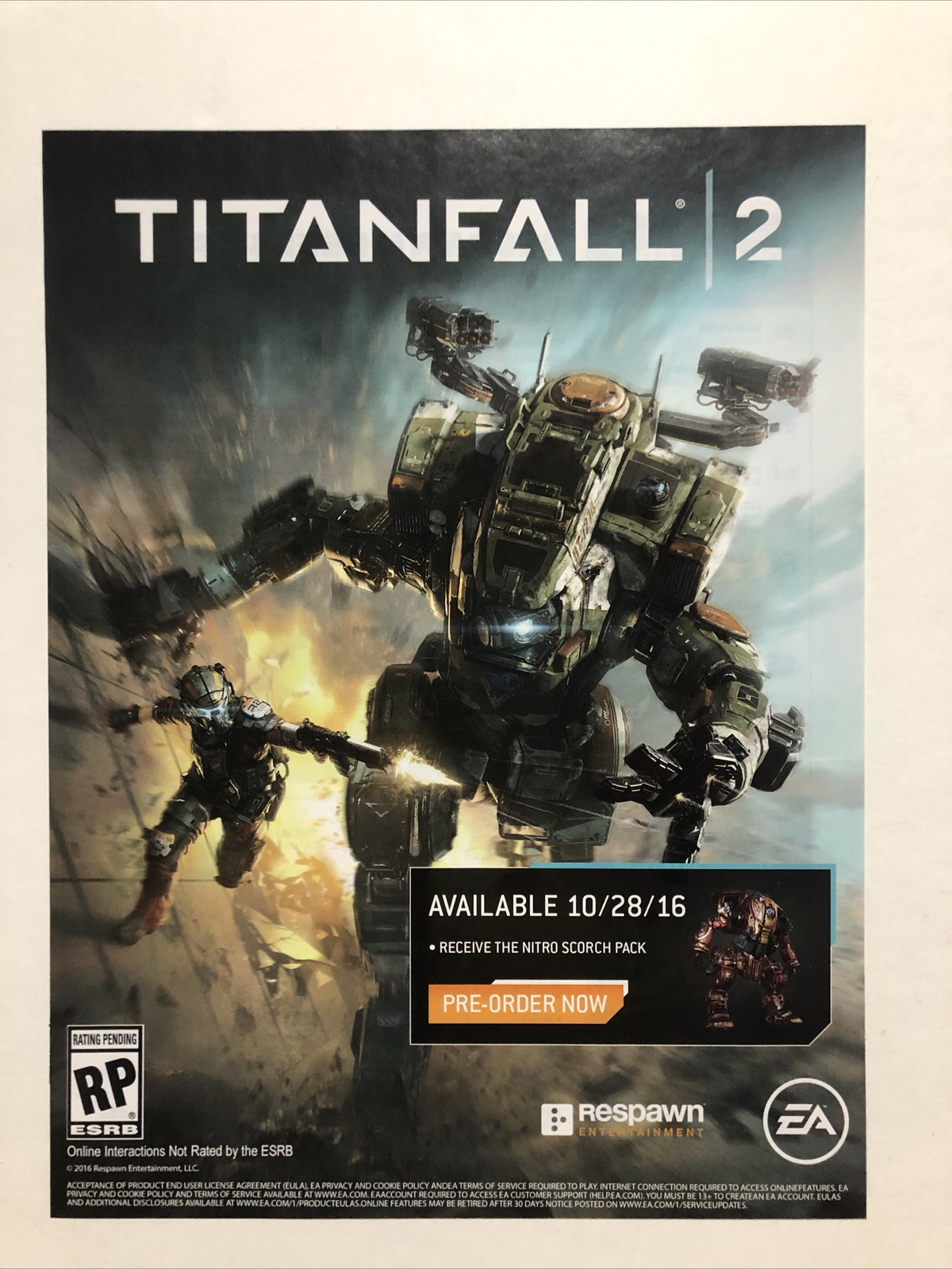 Titanfall 2 Video Game Print Ad
