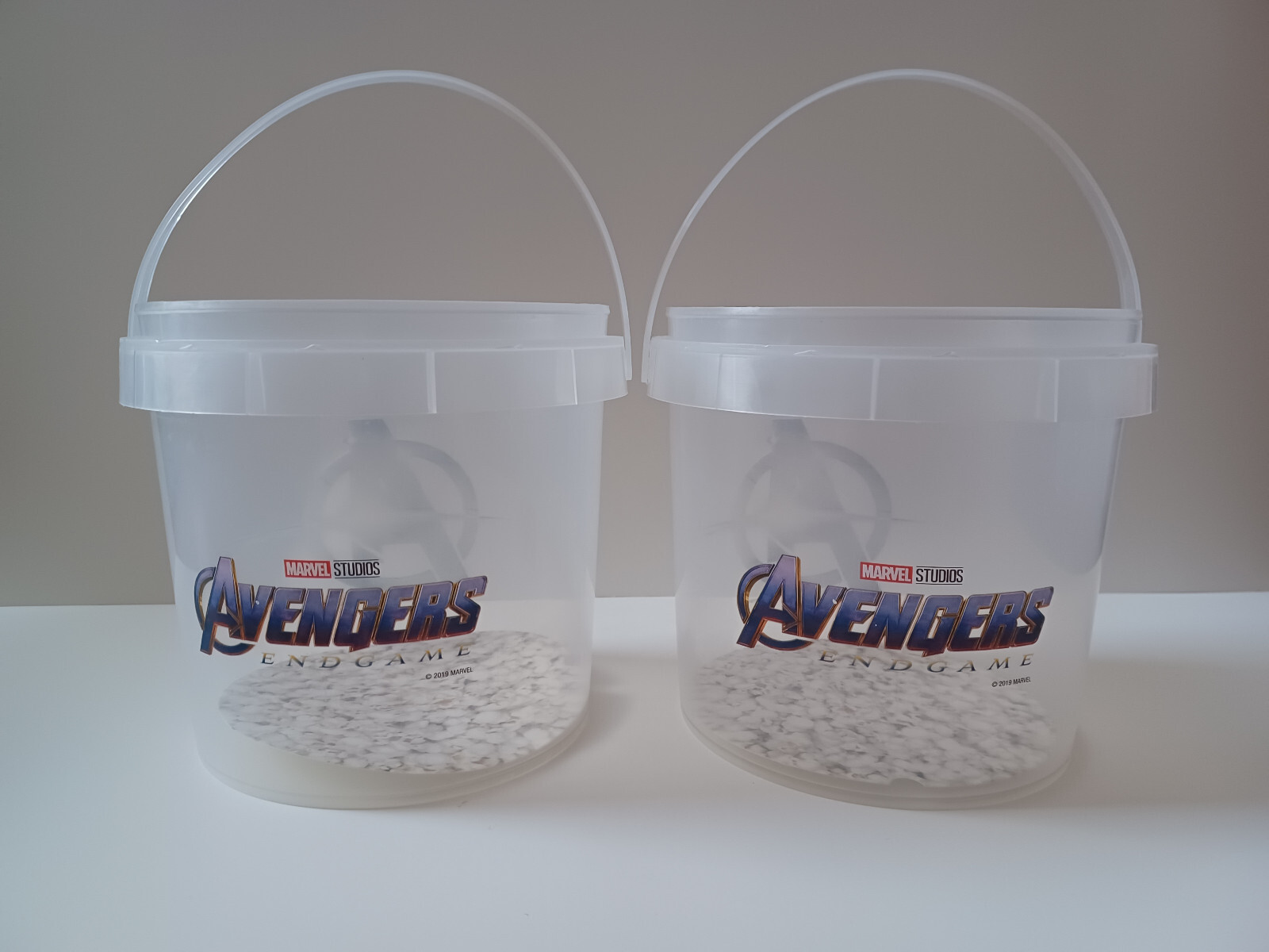Avengers Endgame Marvel Kitchen 4 Metal Cups 2 Plastic Popcorn Tubs & 4 Coasters