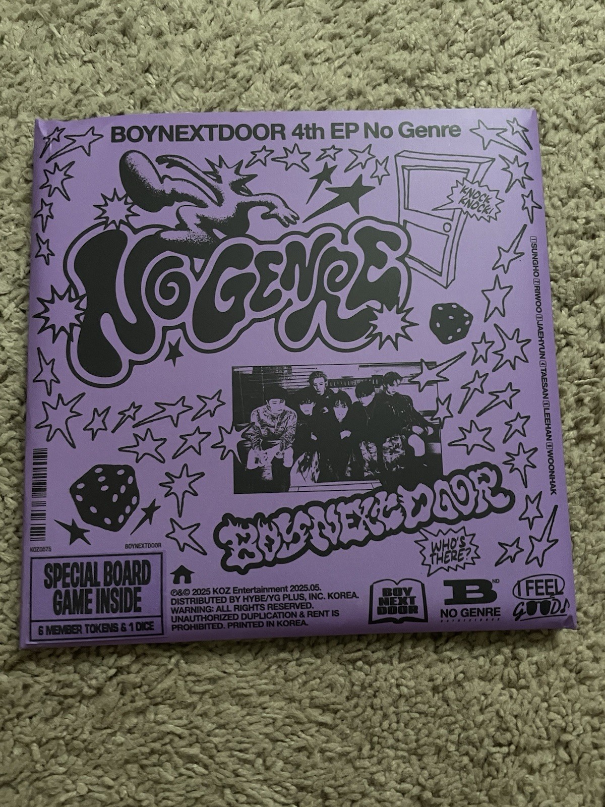 BOYNEXTDOOR 4th EP No Genre Album Package Special Board Game Tokens Dice