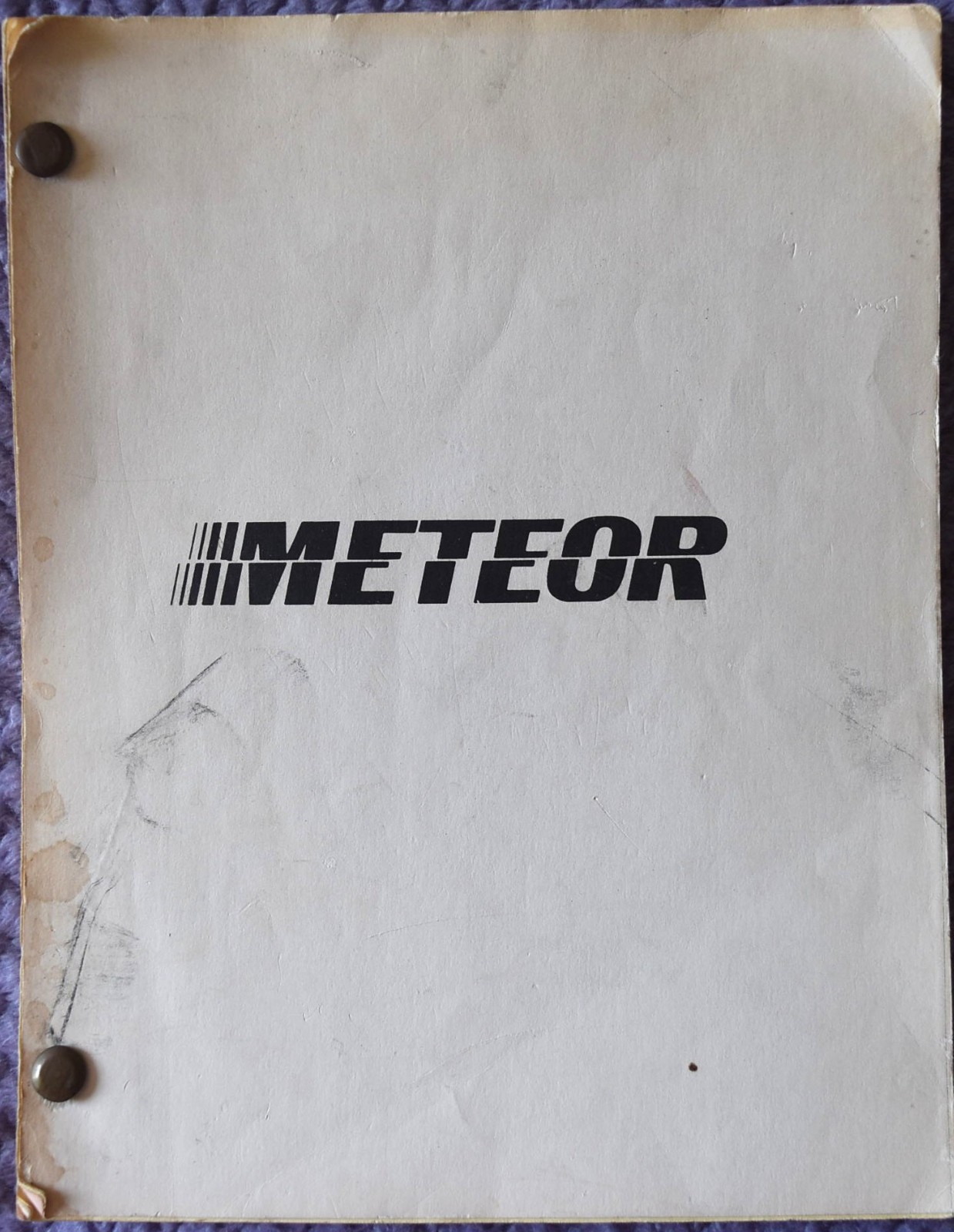 1977 Meteor Original Screenplay Script
