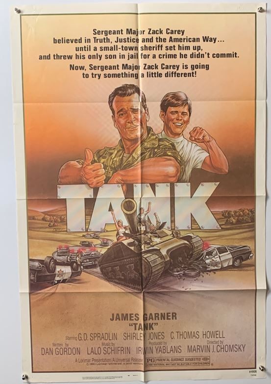 Tank 1984 Original 1sh Movie Poster James Garner Shirley Jones
