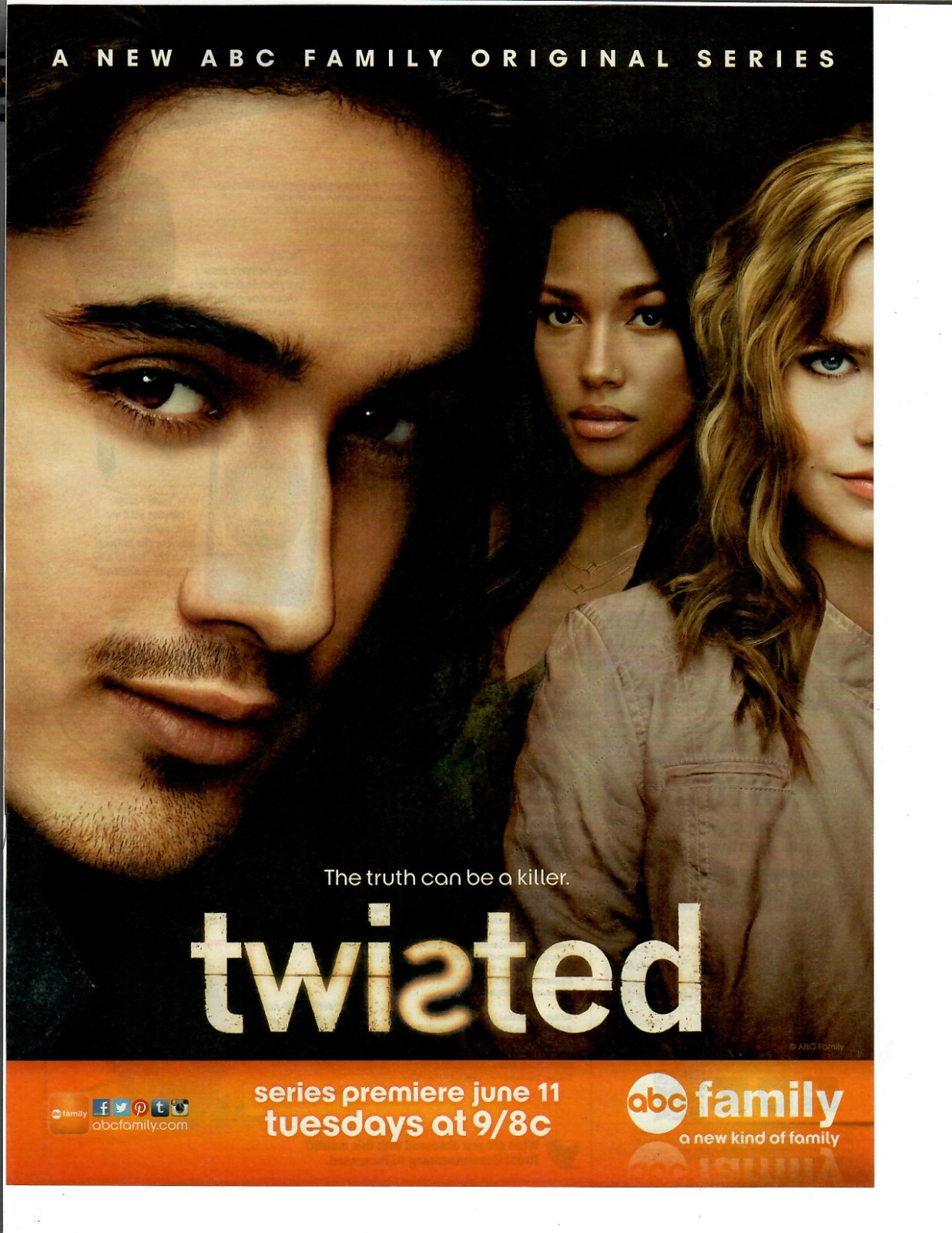 2013 Twisted TV Show Original Magazine Print Ad Family Drama on ABC Family
