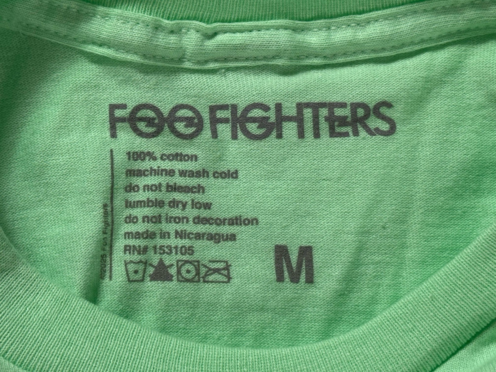 Foo Fighters Tee Shirt Toads Place New Haven CT 9/23/25 Official Size M Sold Out