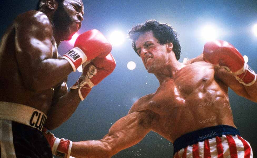Photo Poster Clubber Lang Sylvester Stallone boxing in ring Rocky III CL3960