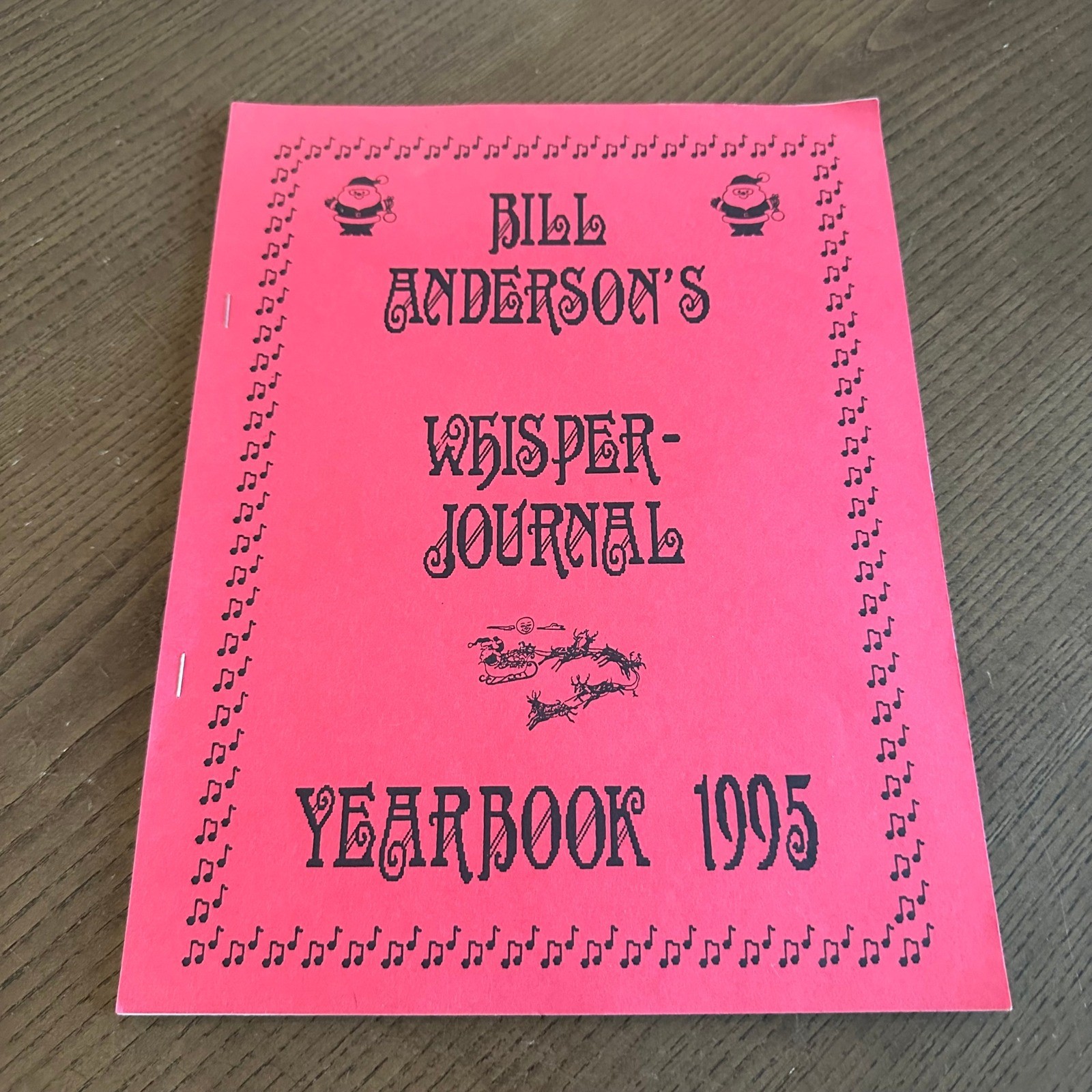 Bill Anderson Whisper-Journal Yearbook 1995 Country Music Fan Club Memorabilia