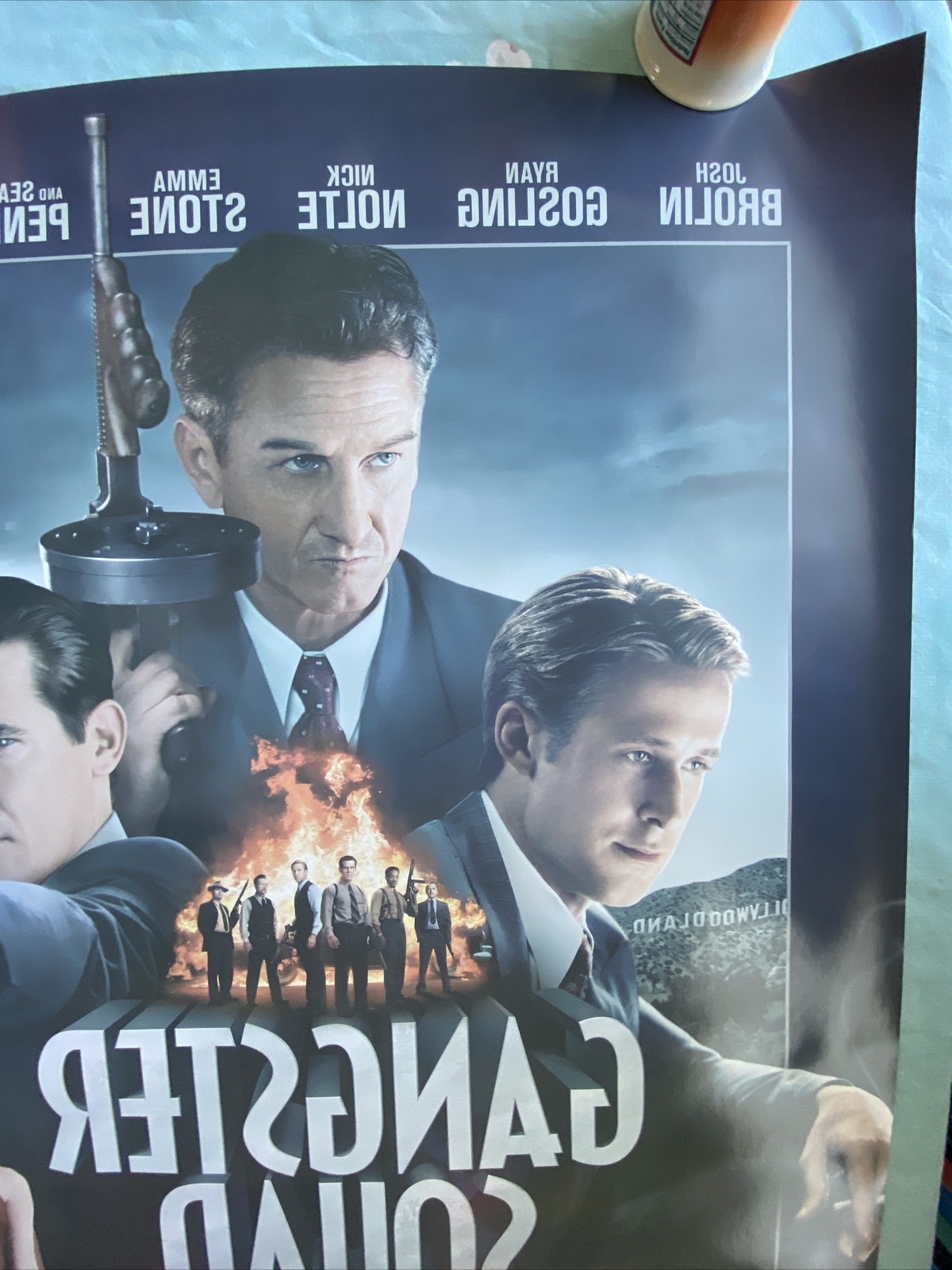 Gangster Squad authentic Double Sided Movie theater Poster ONE SHEET Sean Penn
