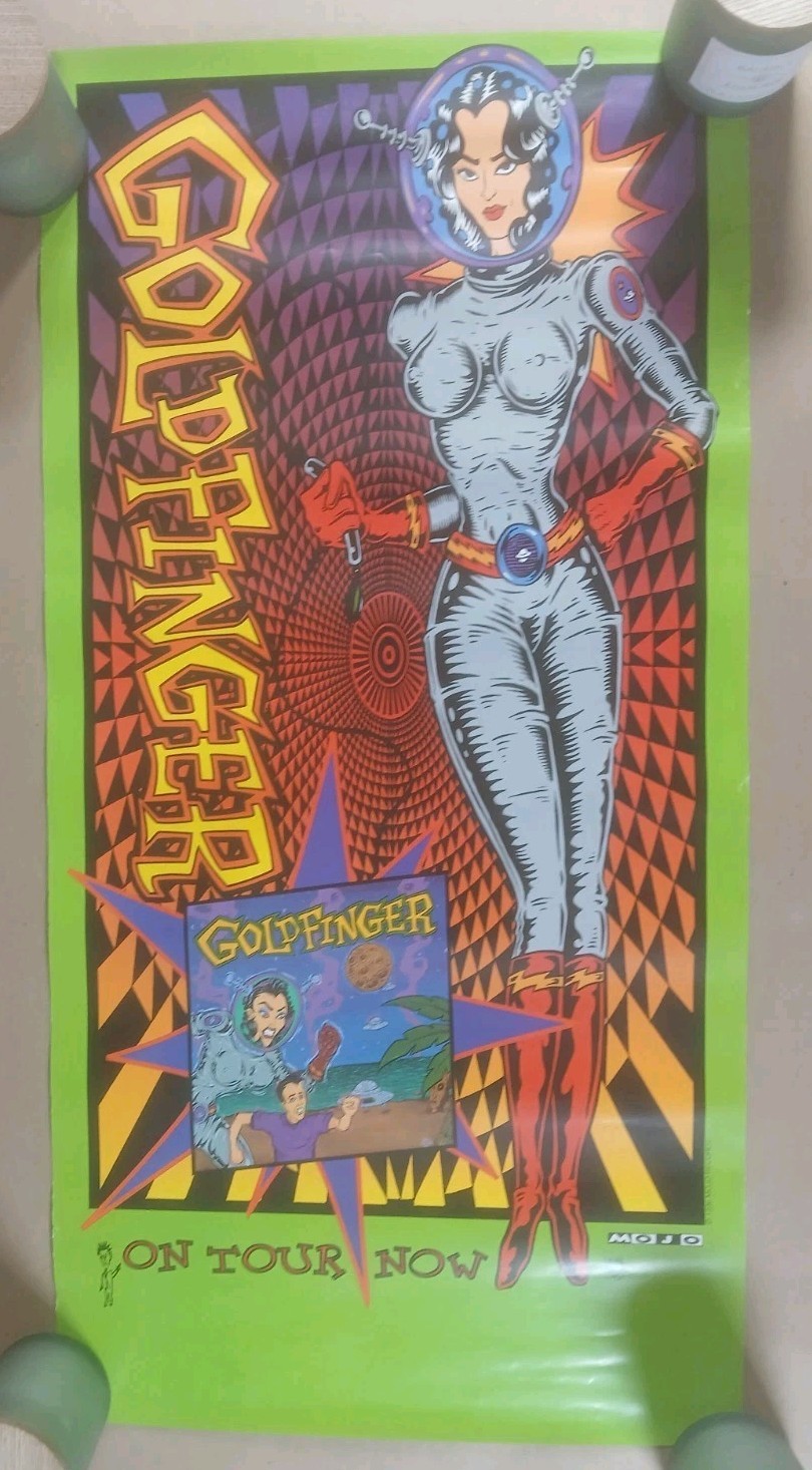 Goldfinger Here in Your Bedroom Promo Poster Double Sided 1996 Mojo 12 X 24