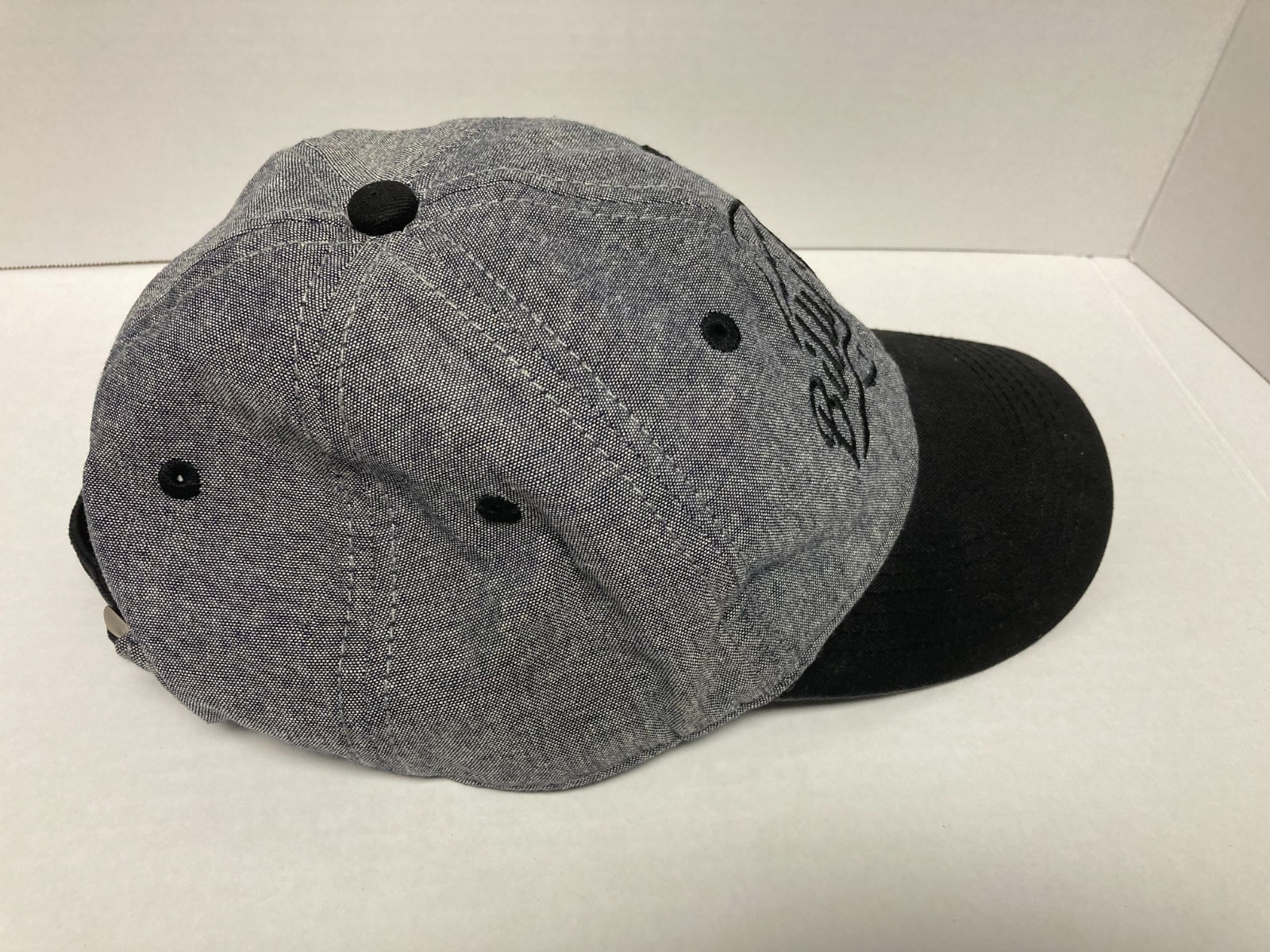 Billy Joel Tour Hat Gray & Black Adjustable Strap Back OSFM VGC