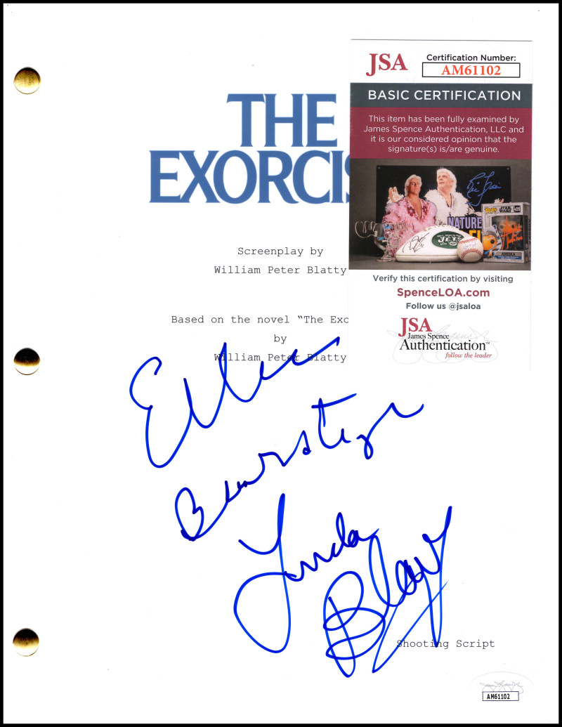 Linda Blair & Ellen Burstyn Signed Autograph The Exorcist Movie Script – JSA COA