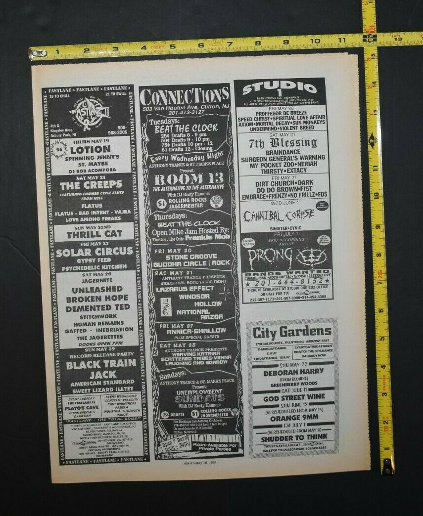 Deborah Harry 1989-1994 5PC Concert Ad/Album Review Lot Blondie