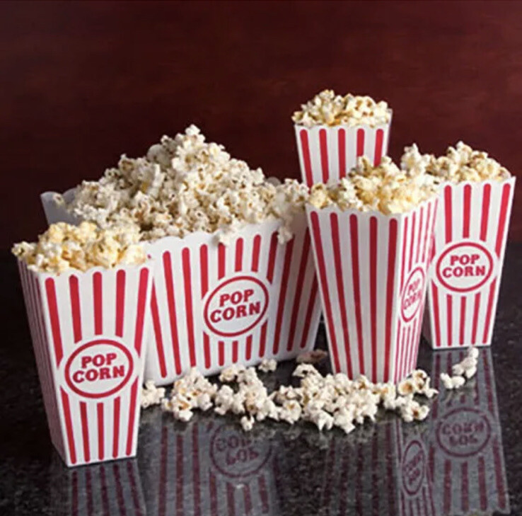 Movie Popcorn Tubs 5pc Set Container Movie Theater Buckets Tubs – Plastic