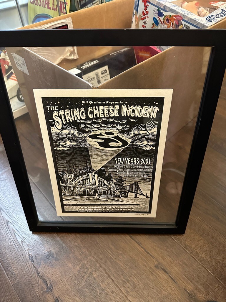 String Cheese Incident Bill Graham Presents Signed artwork Framed glass
