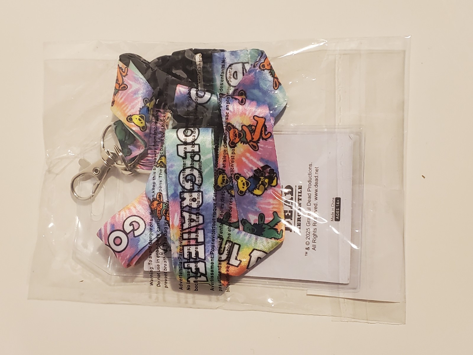 BIOWORLD GOOD OL’ GRATEFUL DEAD DANCING BEARS STRAP LANYARD KEYCHAIN ID HOLDER
