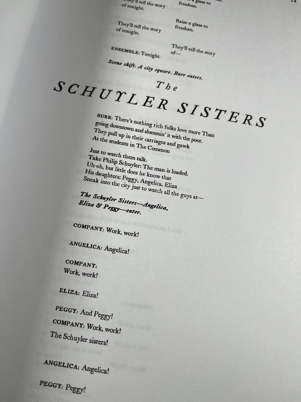 Hamilton Script Signed- Autograph Reprints- 146 Pgs- Hamilton Broadway Musical