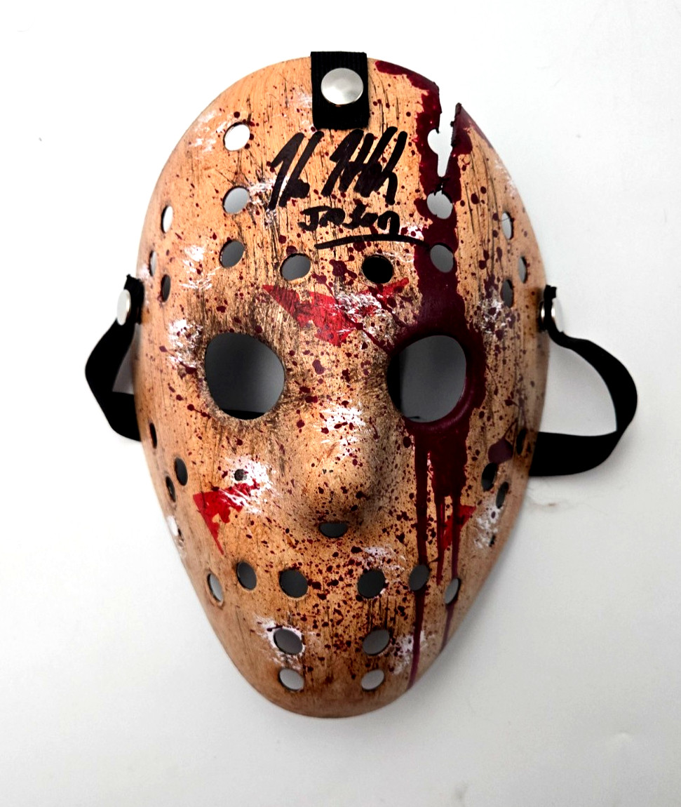 Kane Hodder Signed Jason Mask Autograph Friday the 13th Bloody Beckett COA 960