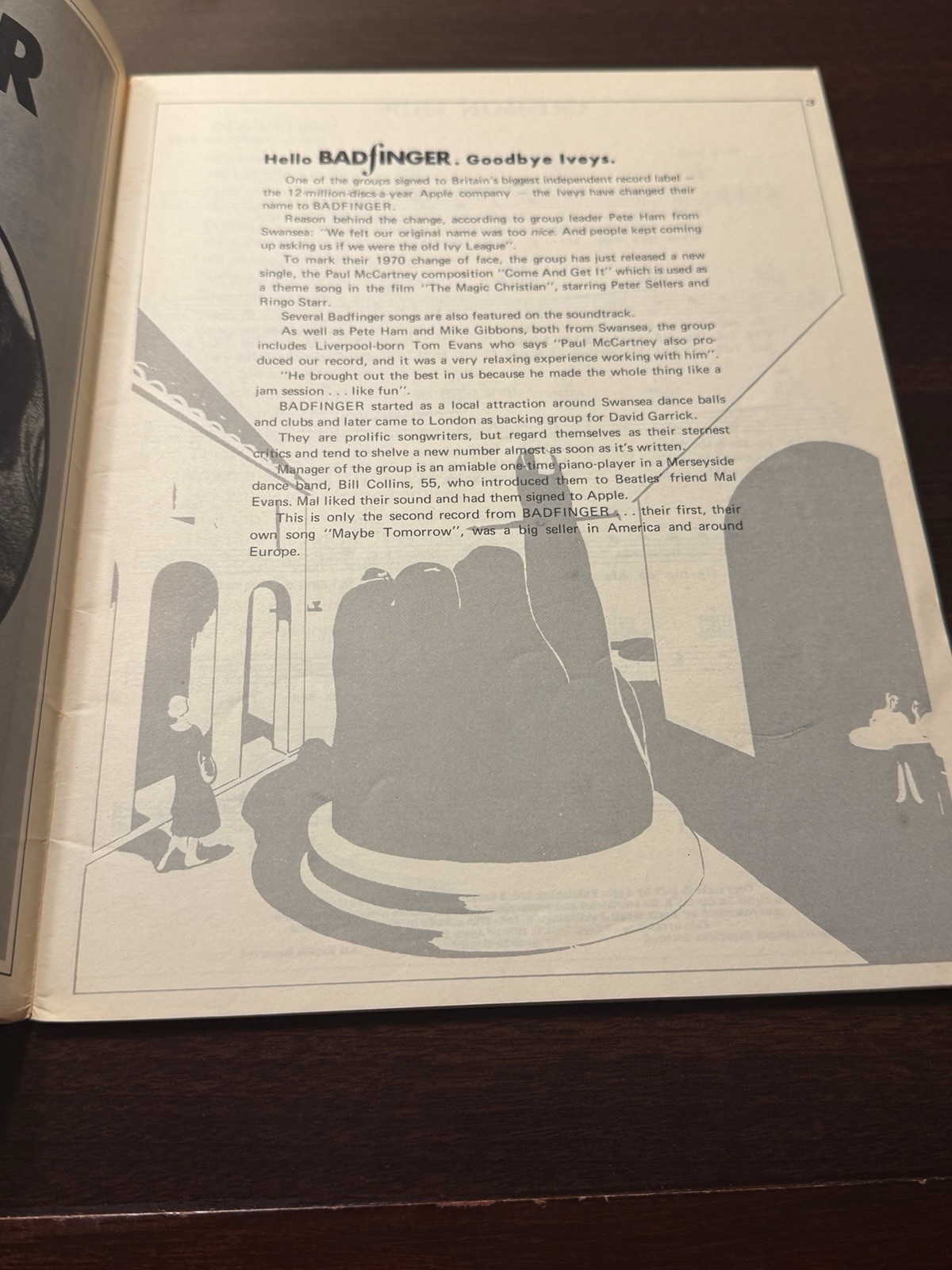 Vintage 1969 Badfinger Magic Christian Music Songbook Piano Vocal Guitar Chords