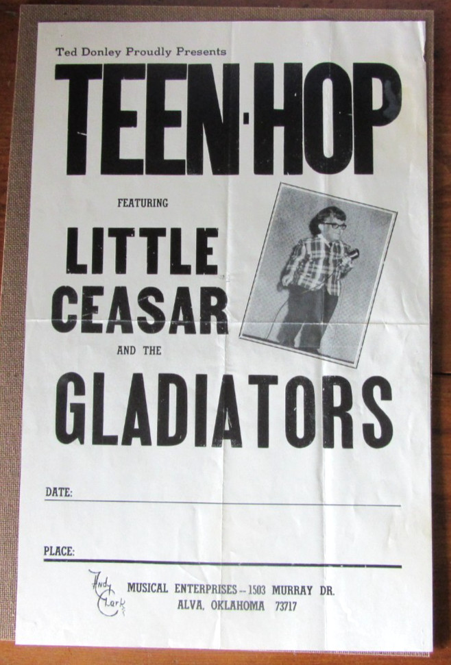 Vintage Little Ceasar And The Gladiators Show Poster Aprox 11″x17″ c1960’s