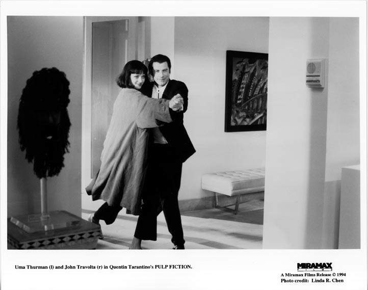PULP FICTION original 1994 studio lobby still photo UMA THURMAN/JOHN TRAVOLTA