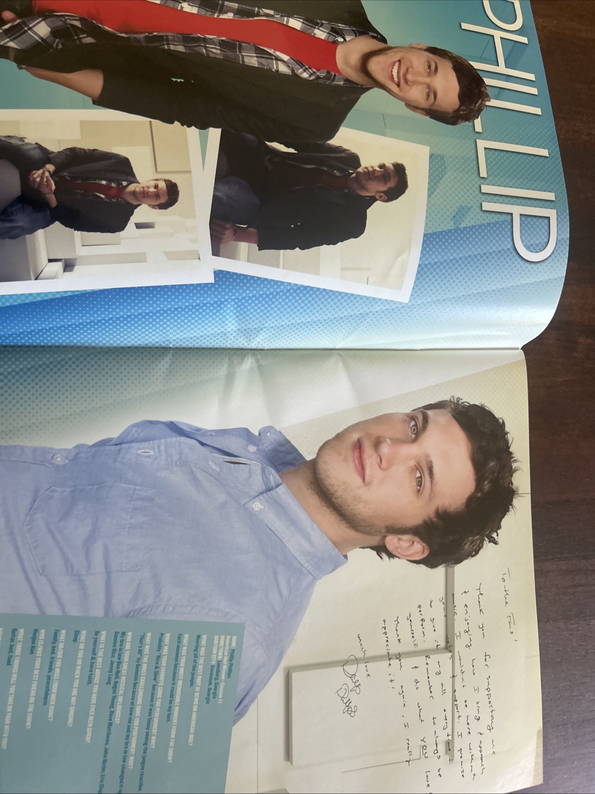 American Idol Live! 2012 Concert Tour Program Phillip Phillips!