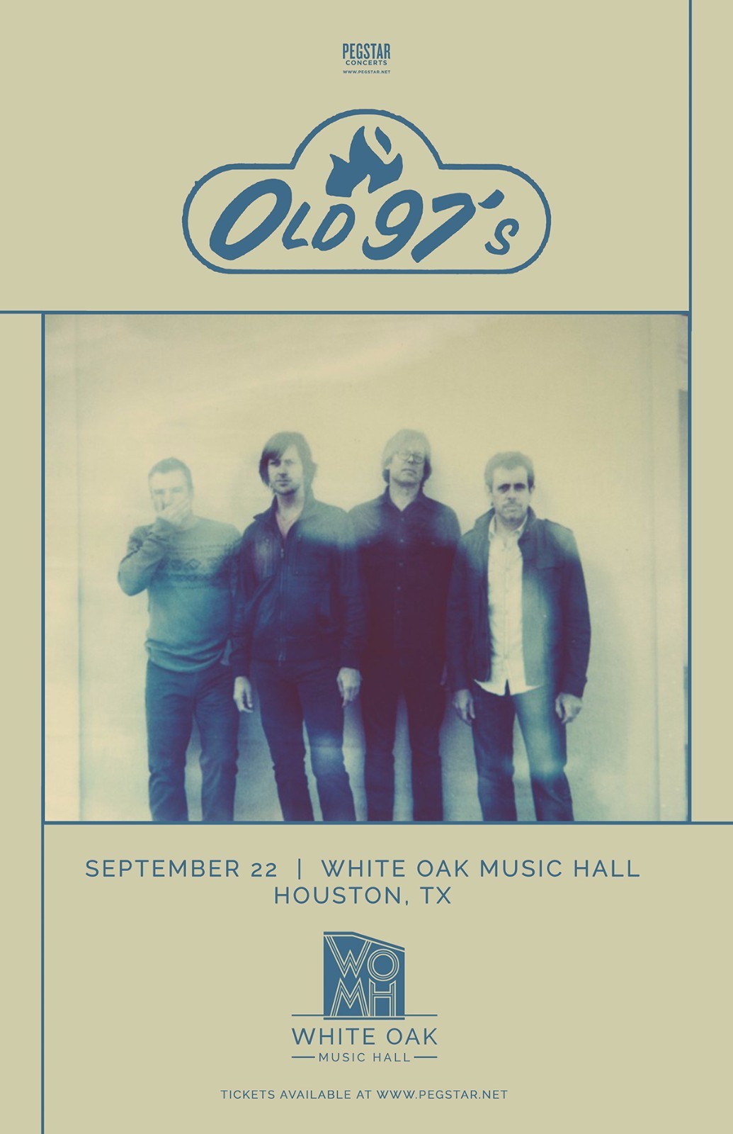 OLD 97’s 2016 HOUSTON CONCERT TOUR POSTER – Alternative Country Music