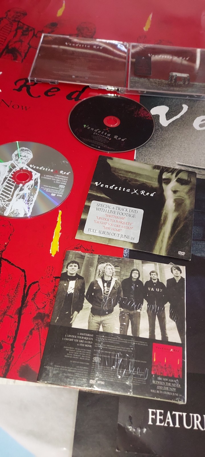 Vendetta Red LOT Posters Cds Dvds RARE Lifetime Collection L@@K A Lot More FS