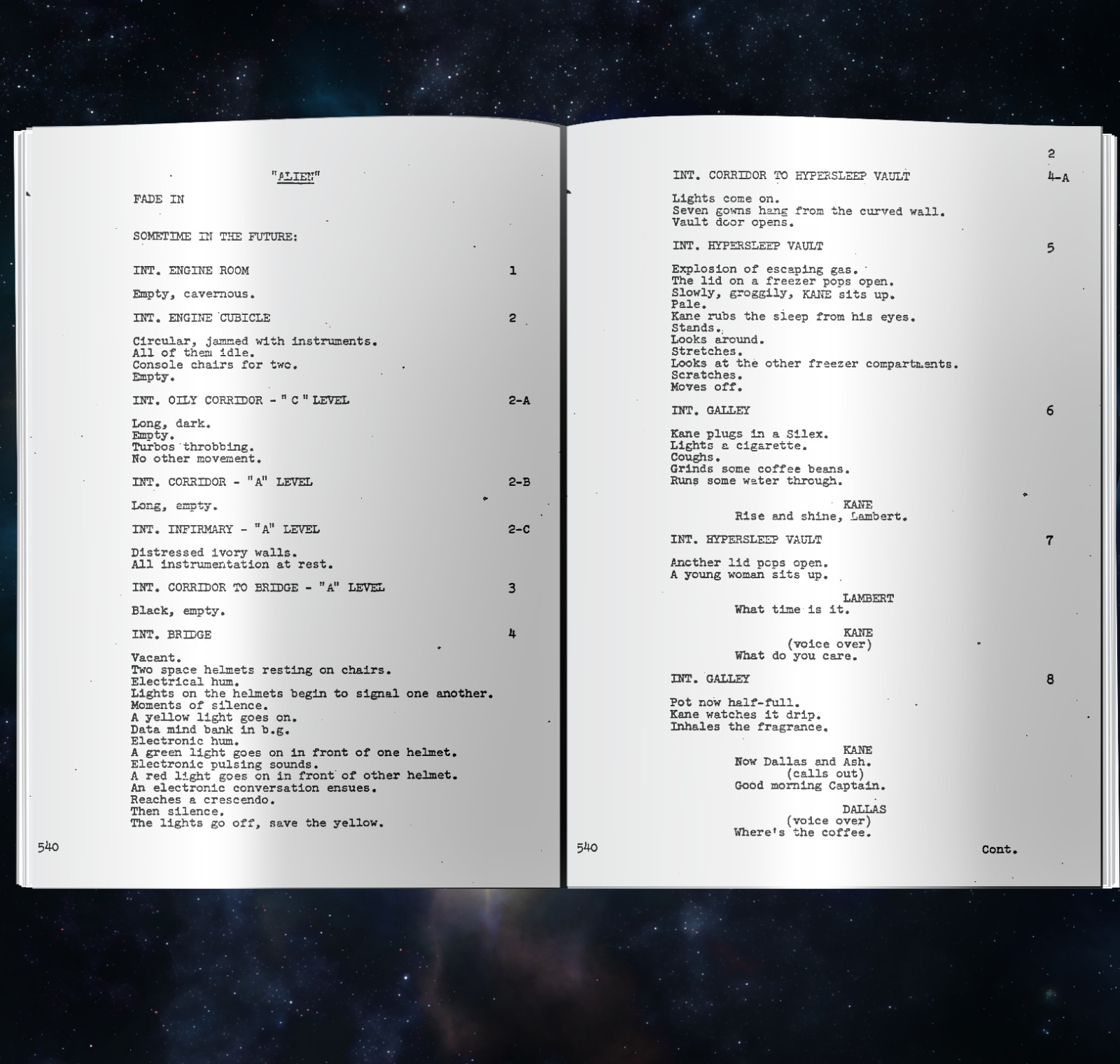 Alien 1-4 Script Collection Autograph Signed Reprints Four Complete Scripts