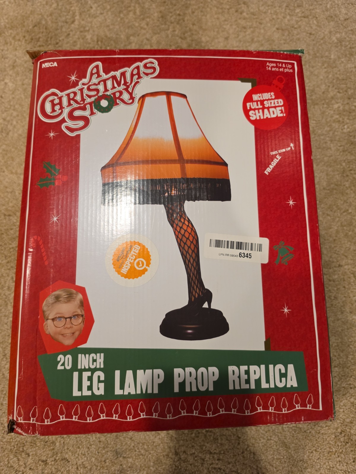 A CHRISTMAS STORY – 20″ LEG LAMP REPLICA -Opened Box