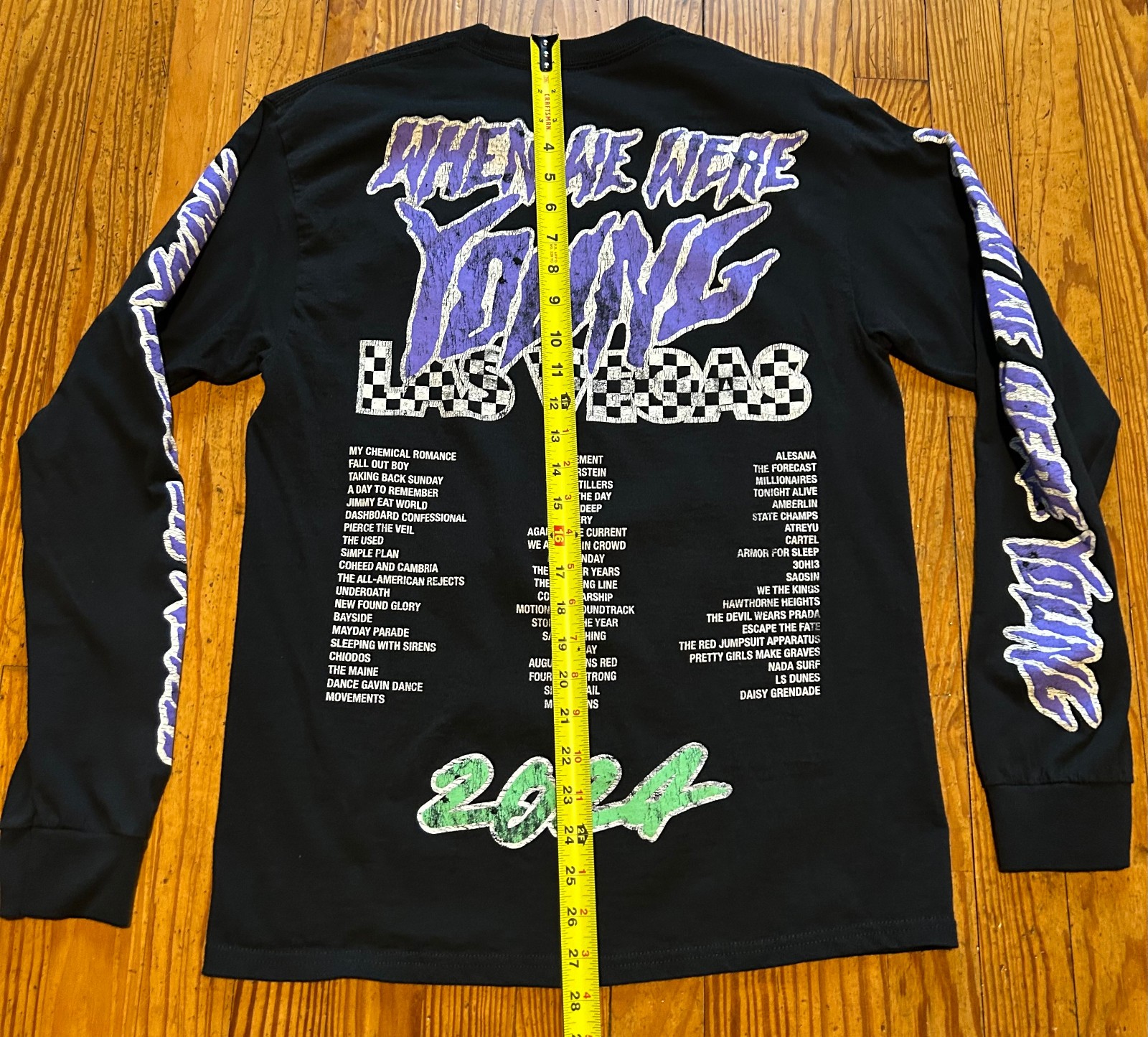 When We Were Young Fest Emo Pop Punk Long Sleeve Tee My Chemical Romance 2024 M