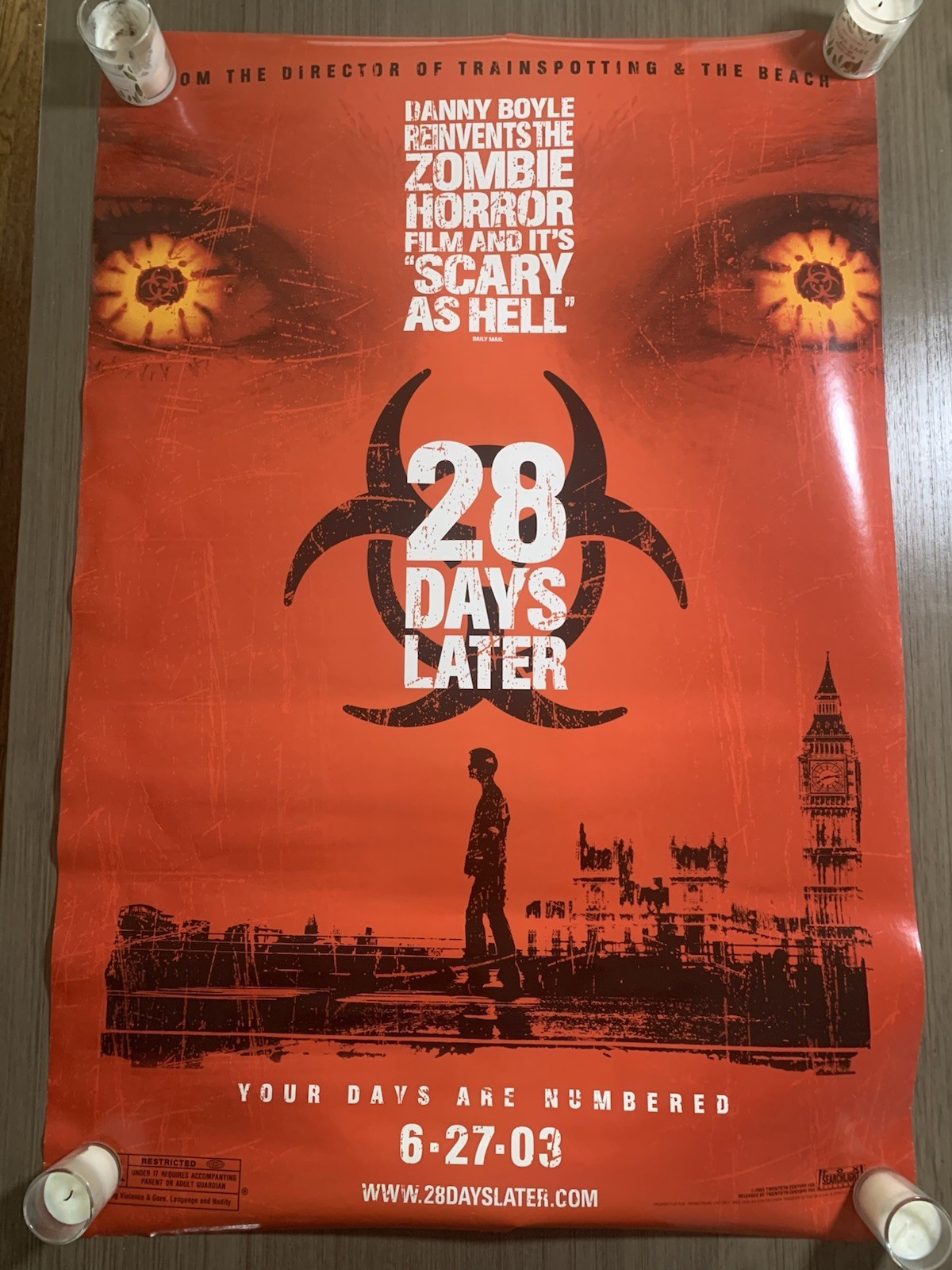 28 Days Later 2003 Original Theatrical Movie Poster Double-Sided US 27×40