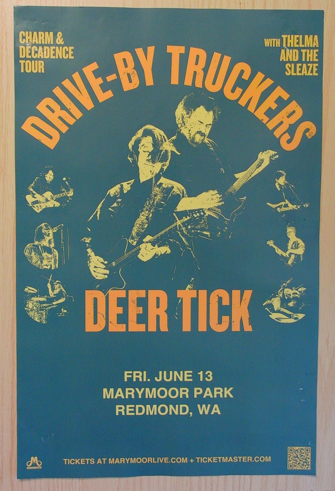 Drive-By Truckers Deer Tick 2025 Original Concert Show Flyer Poster