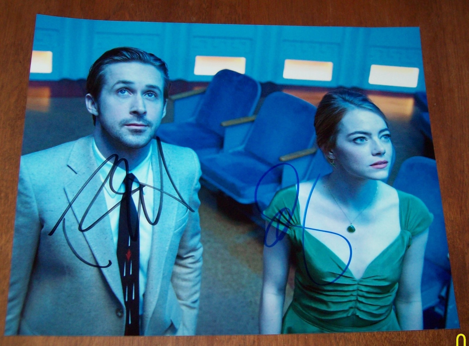 Ryan Gosling and Emma Stone Dual Autographed 8×10 Picture-11065