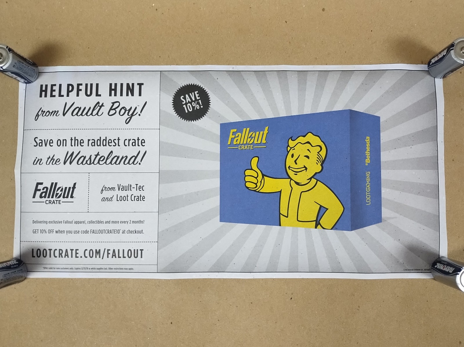 Fallout 4 Wasteland Concept ART PRINT – 8.5 x 17 Poster – Loot Crate Exclusive