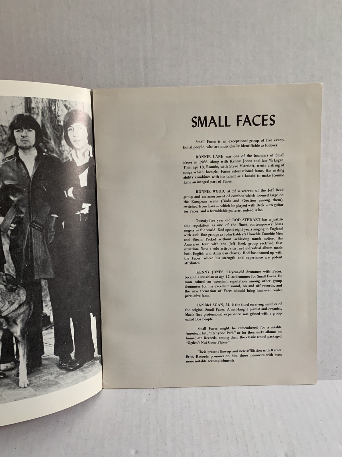 ROD STEWART Small Faces Savoy Brown Grease Band 1971 tour program book Rock Roll