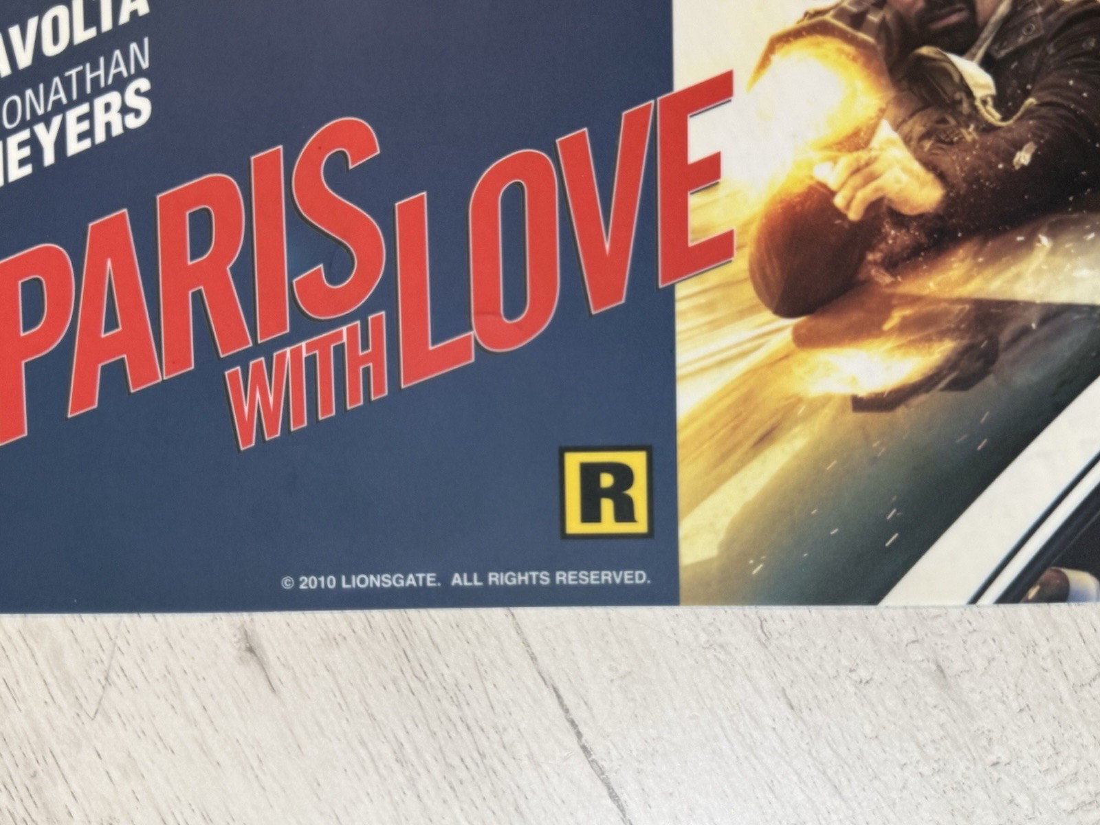 From Paris With Love (2010) – Double-Sided Movie John Travolta Mylar Poster 5×13