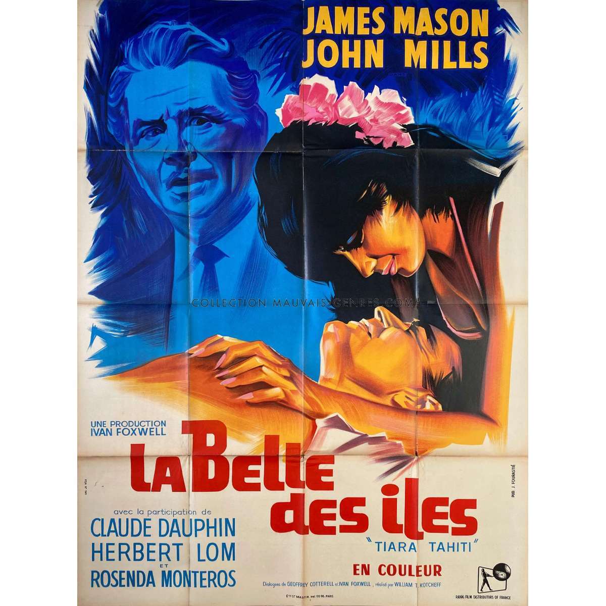 TIARA TAHITI Movie Poster – 47×63 in. – 1962 – Ted Kotcheff, James Mason