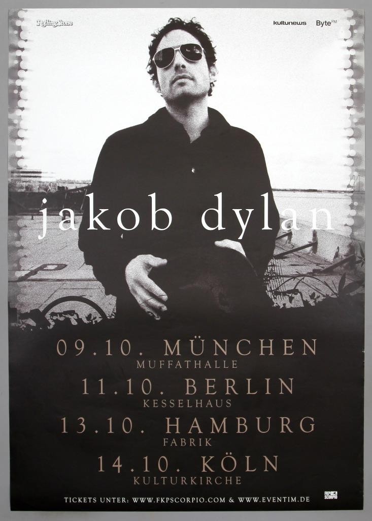 JAKOB DYLAN – rare original 2008 concert poster *SEEING THINGS* (A1)