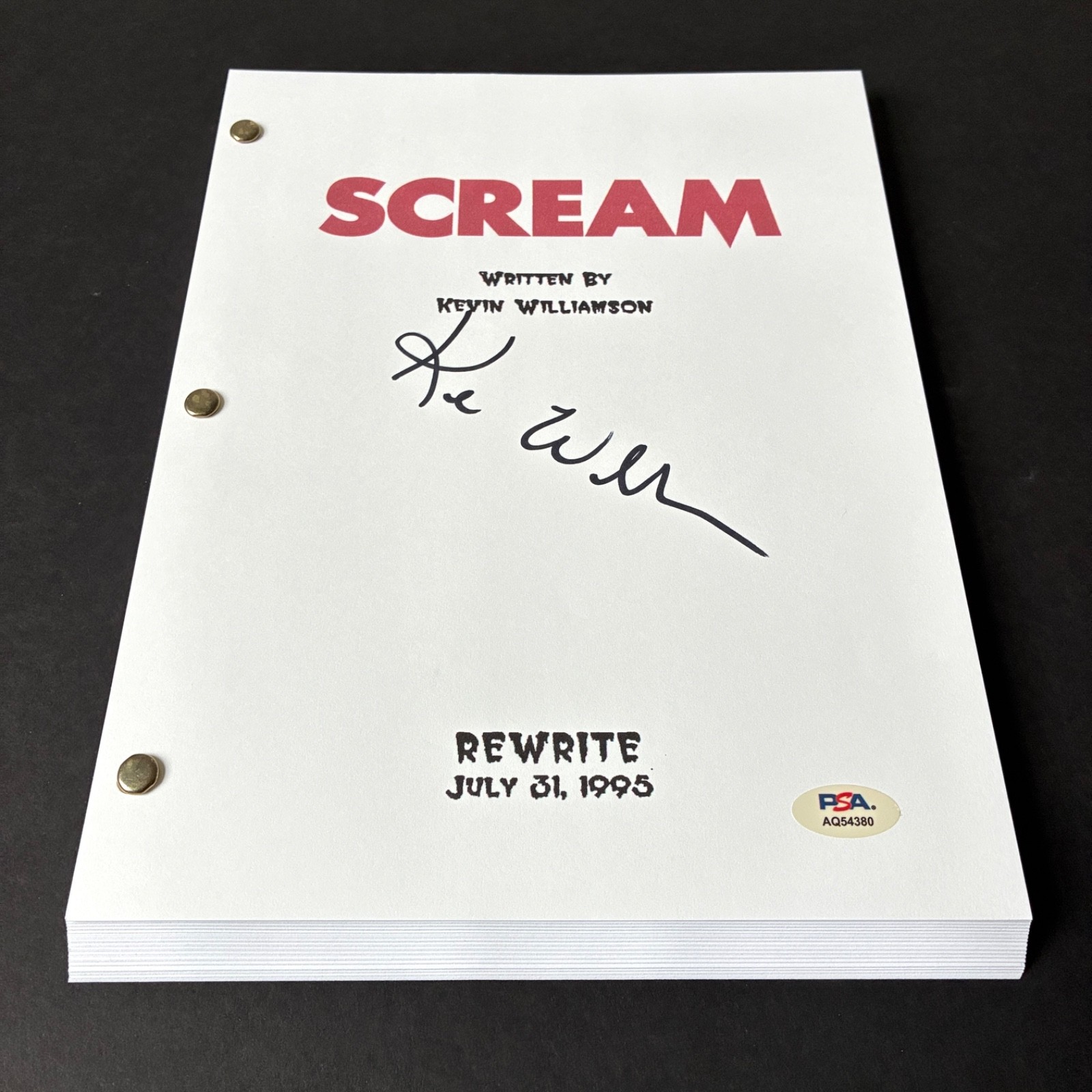 KEVIN WILLIAMSON SIGNED SCREAM MOVIE SCRIPT FULL 119 PAGE AUTOGRAPH PSA DNA