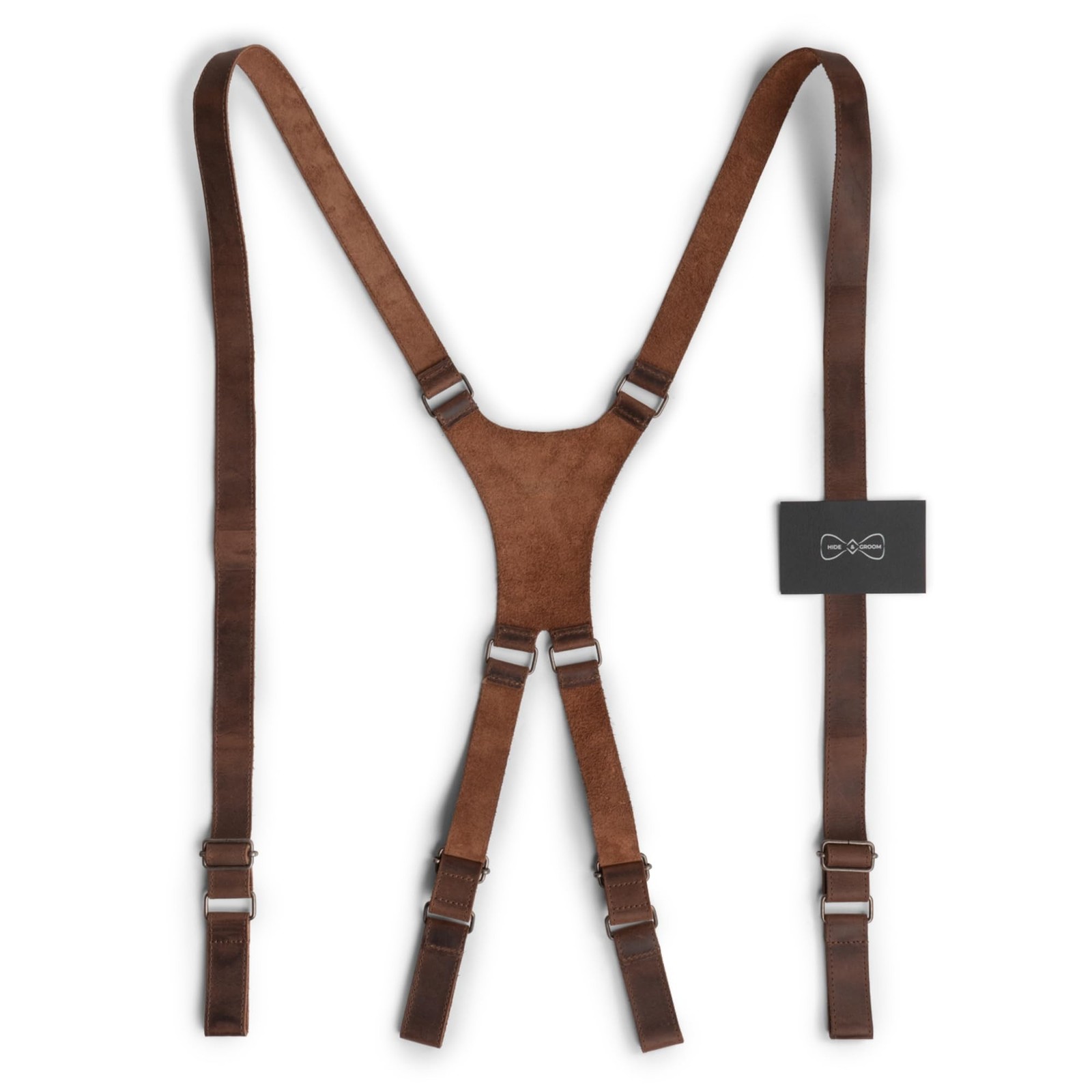 Hide & Groom, X Back Suspender with Belt Loops for Groomsmen, Formal Wear for…