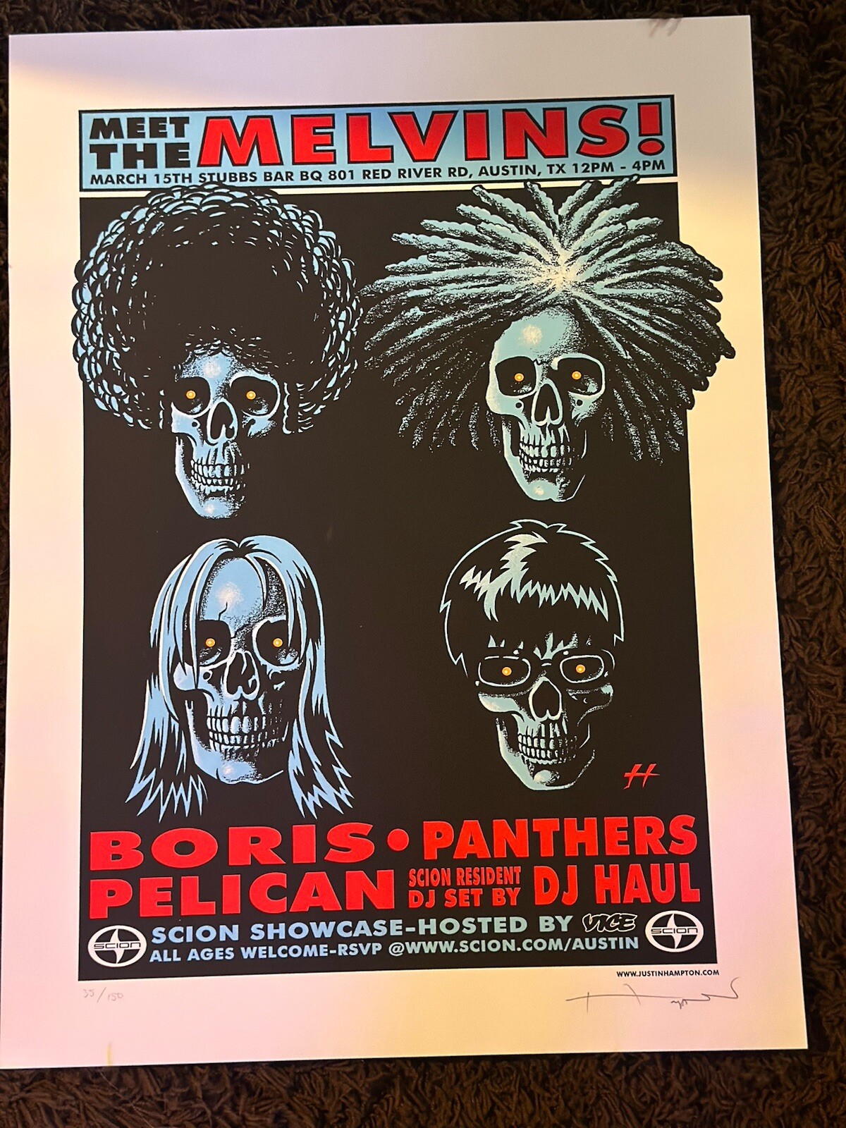 Melvins Stubbs Bar BQ Austin TX 3/15/2007 Justin Hampton #35/150