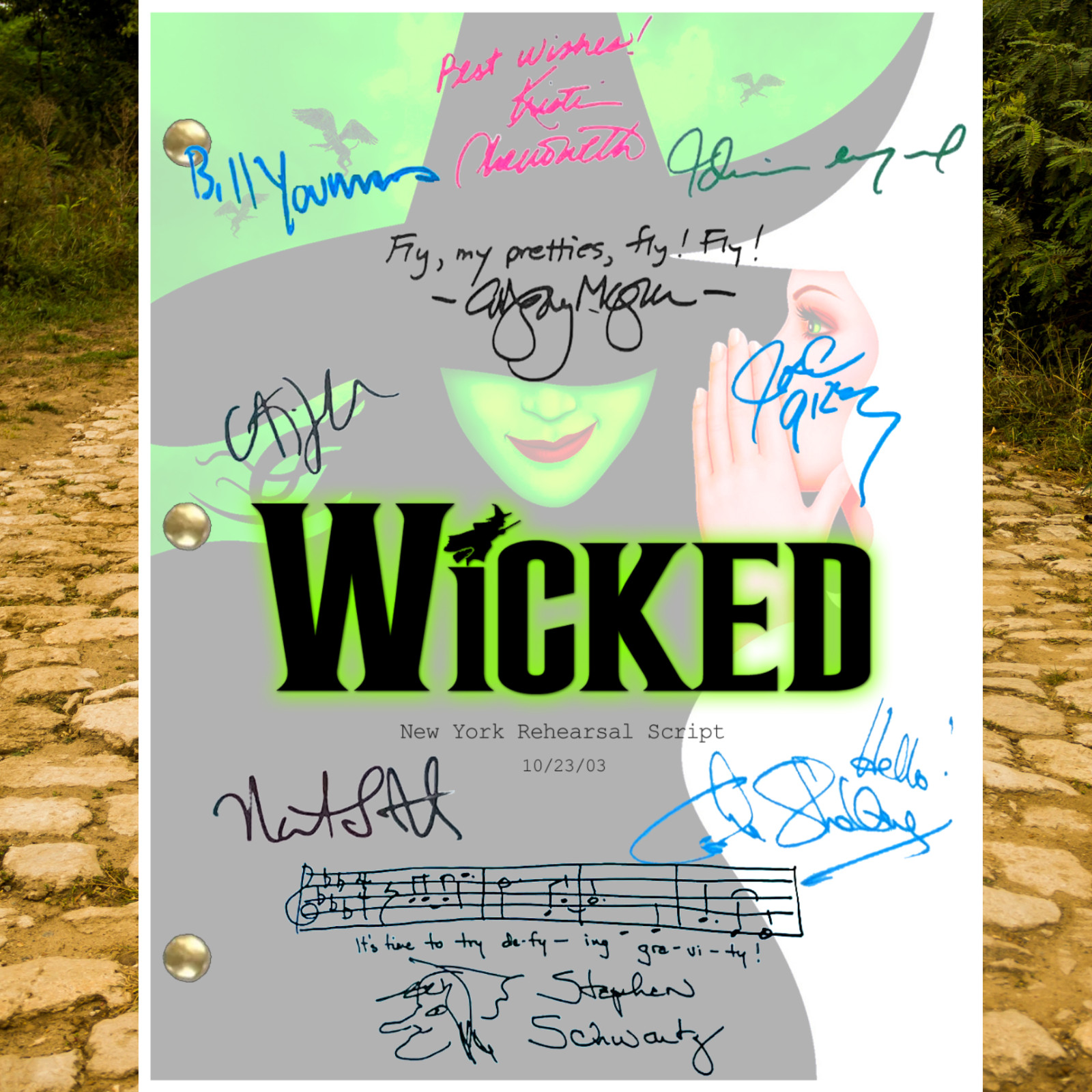 Wicked Musical & Wicked Movie Scripts Autograph Signed Reprints