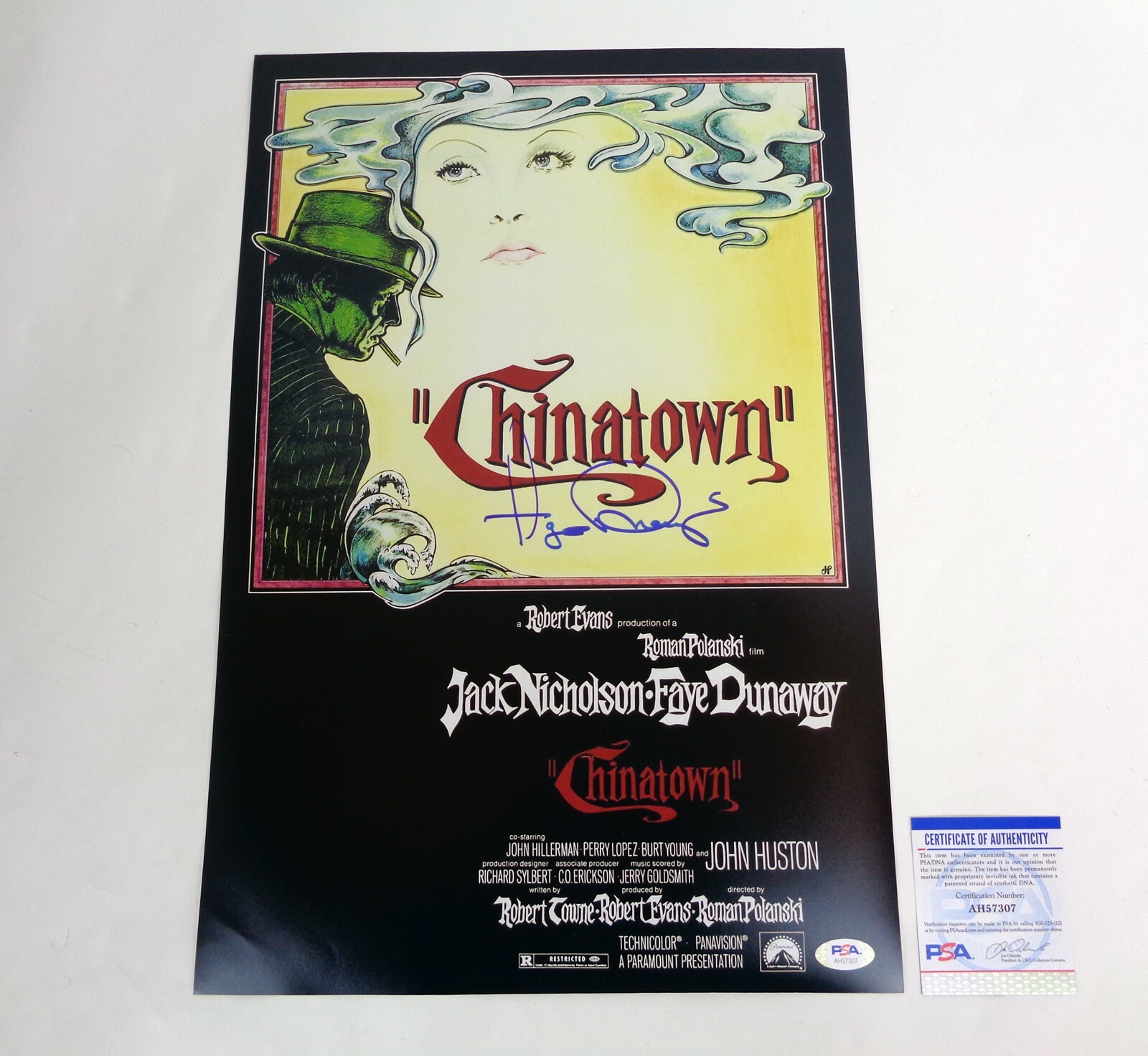 Faye Dunaway Signed Autograph Chinatown Movie Poster PSA/DNA COA A