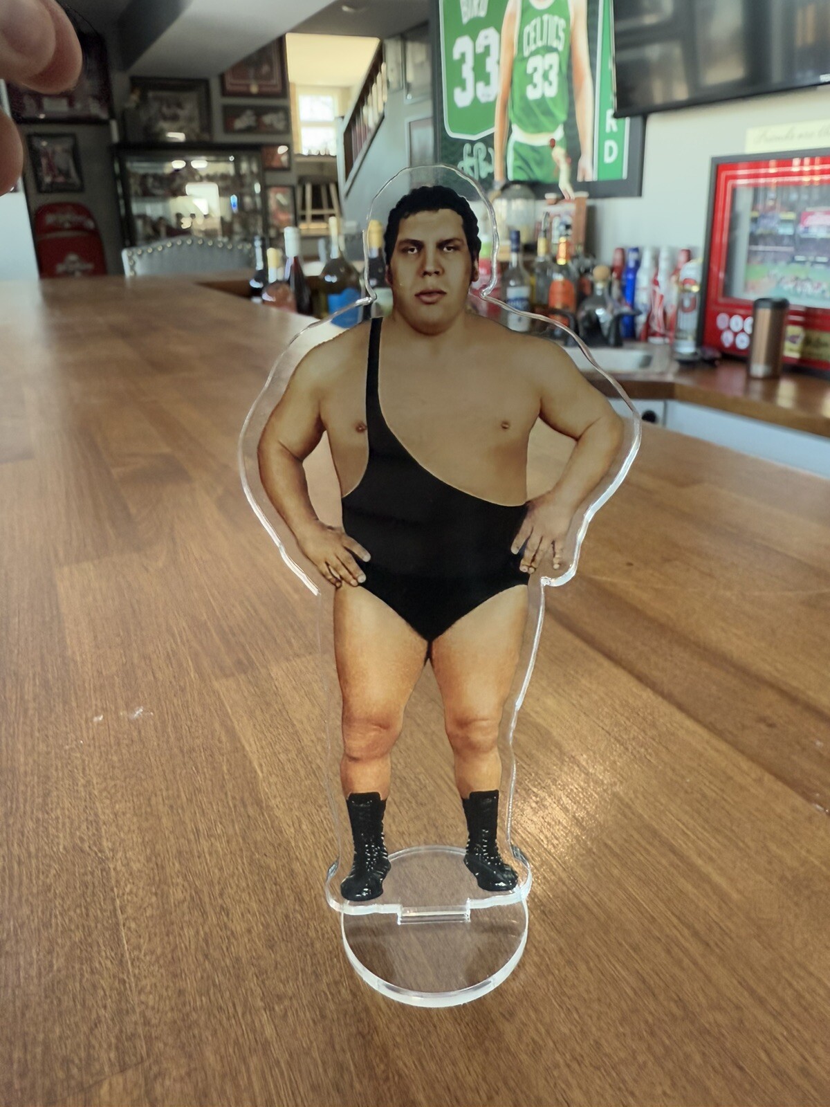 Andre The Giant Wrestling HOF 2D Figure Statue Display Clear WWF WWE 1/50